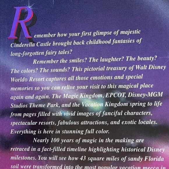 Vtg WALT DISNEY WORLD picture book and history and outlook for future LIKE NEW - Picture 5 of 9